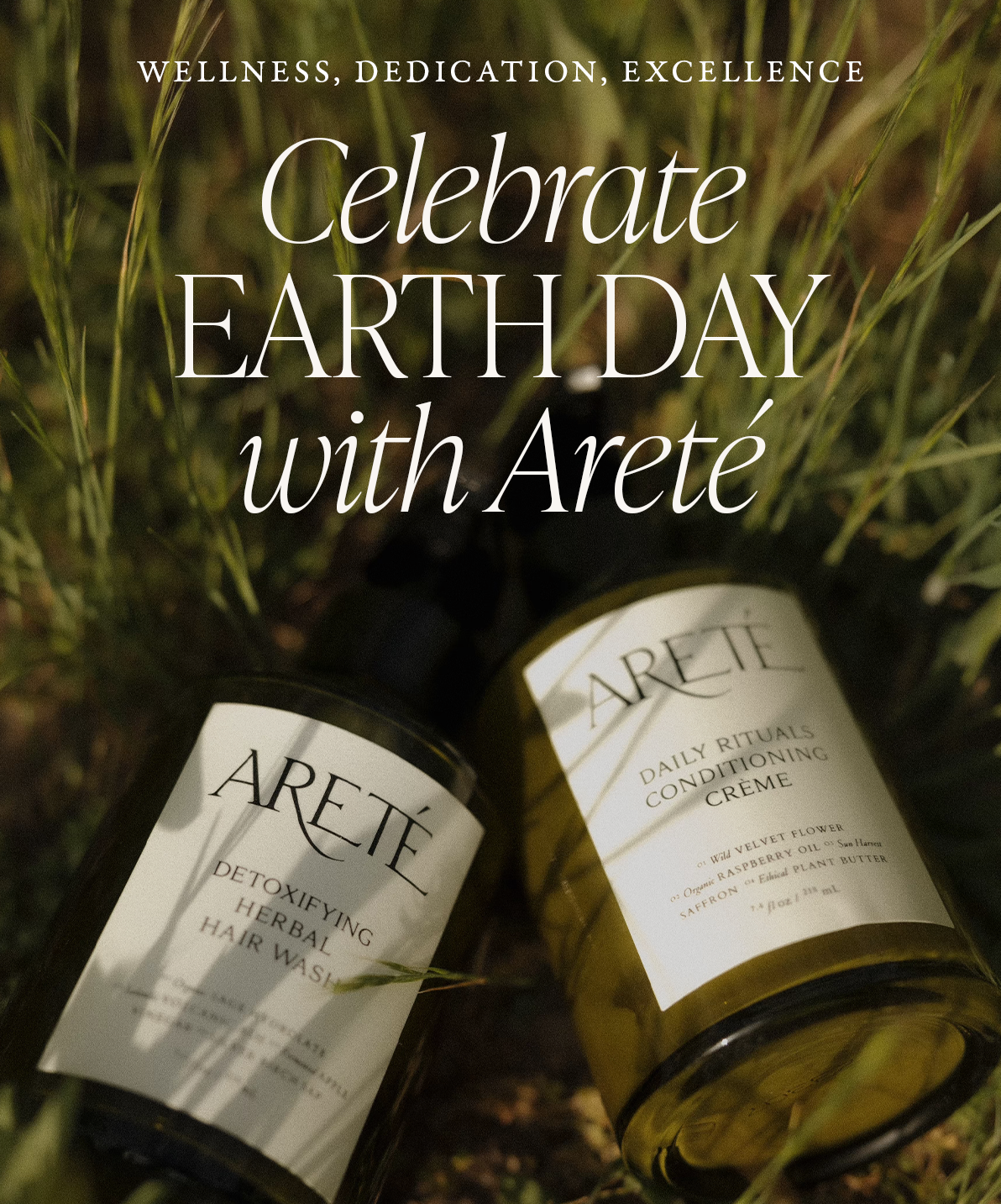 Clean beauty email marketing design for Areté