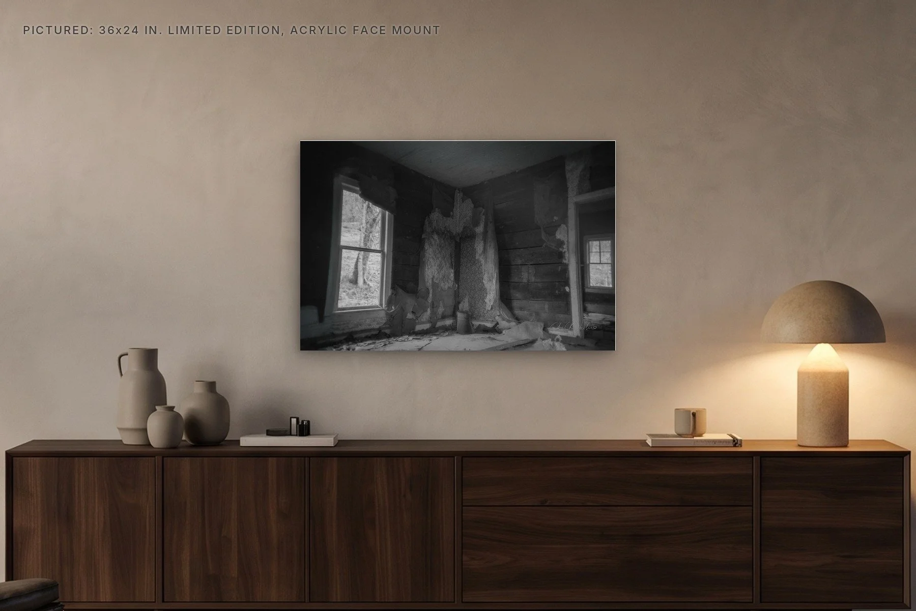 Drape of Time Homestead at Mound Bottom - 36x24 acrylic face mount in the evening.jpg