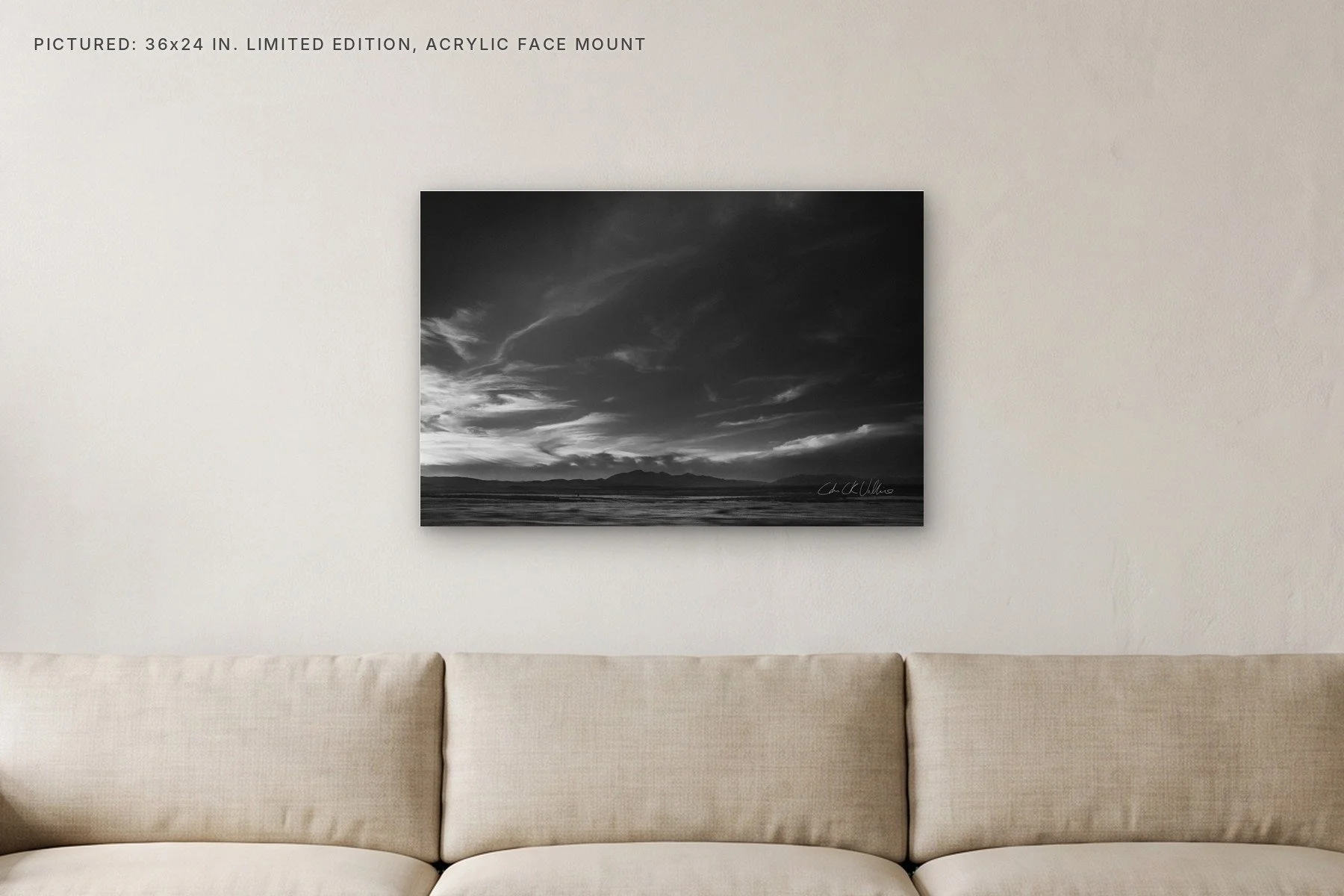 Sea of Land Nevada - 36x24 acrylic face mount in a living room.jpg