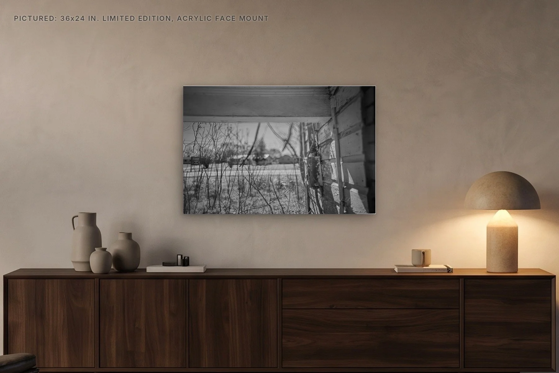 Bowker Road Doorway View - 36x24 acrylic face mount in the evening.jpg