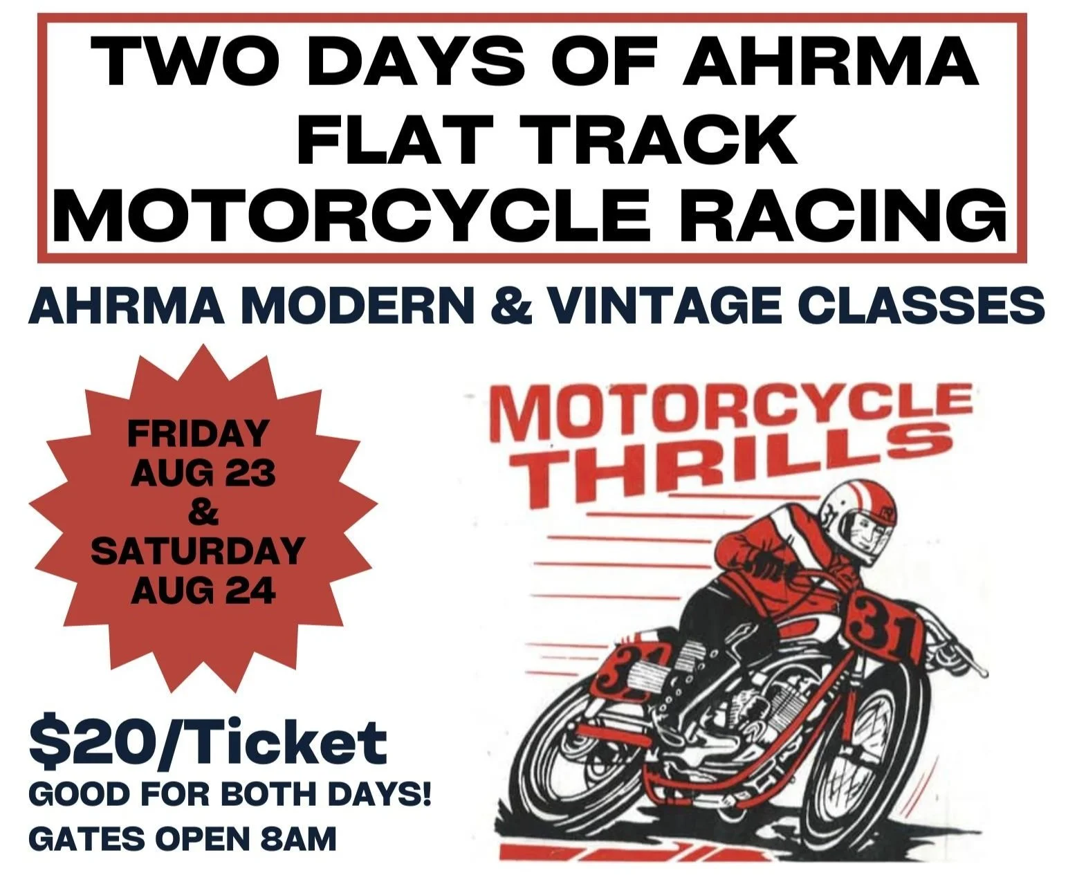 Flat Track Motorcycle Races