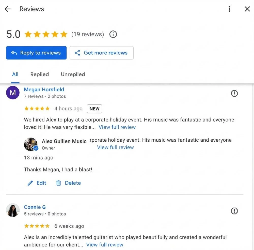 Another 5-star review just came in! 🤩

Feeling grateful 🎸