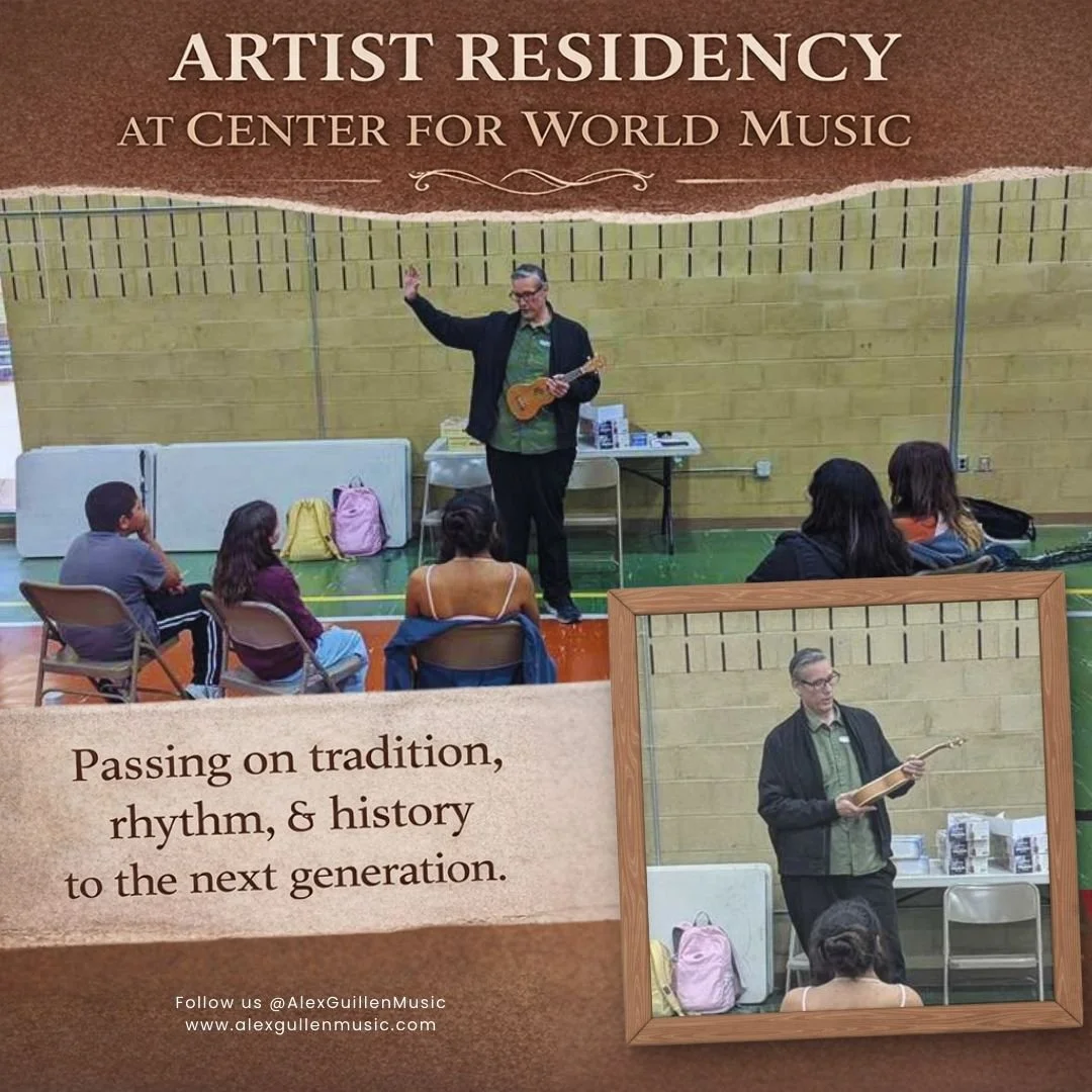 When I started playing guitar, it was because the music was already in the house. Now I get to put it in classrooms.

Honored to be featured as a Teaching Artist with @centerforworldmusic, where I teach the music of Hawai&rsquo;i on ukulele to studen