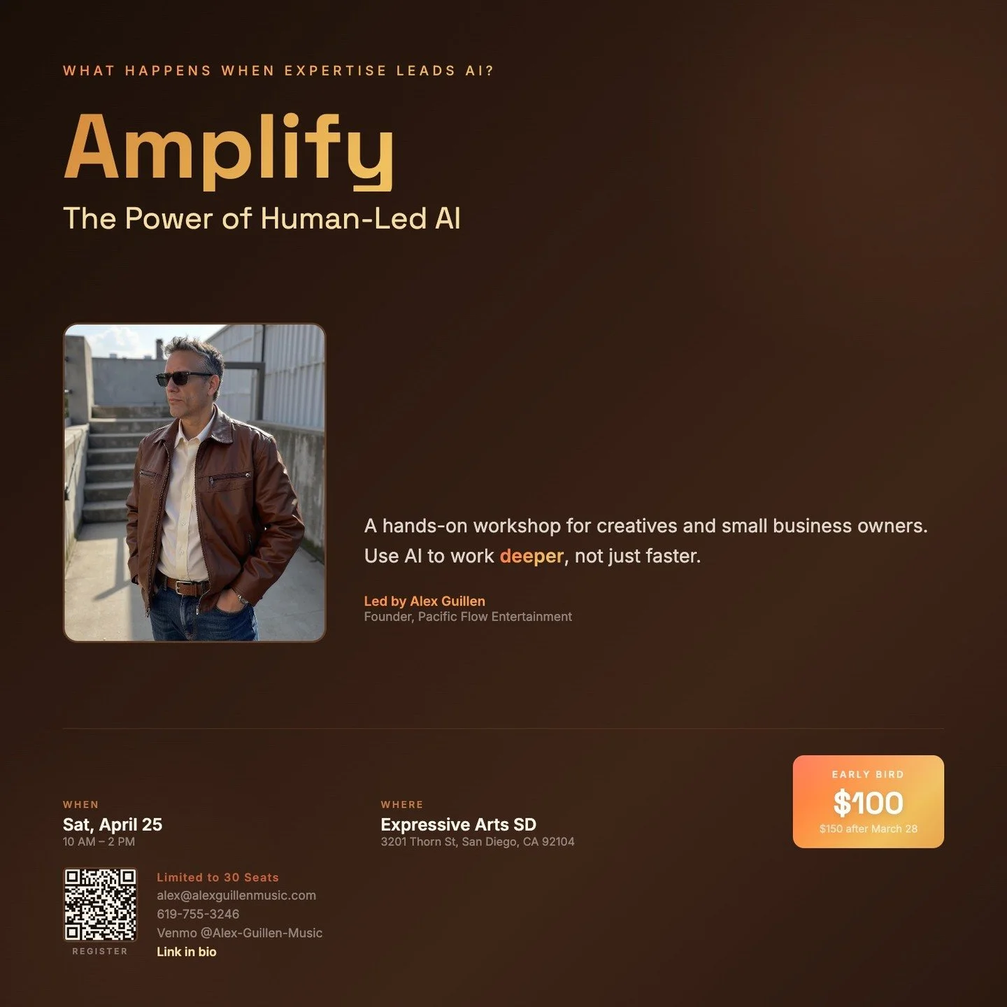 What happens when expertise leads AI?

Most people use AI to work faster. I built AI systems to work deeper. Around my actual expertise. My pricing. My voice. My 30 years of reading the room.

The result: a music business that runs on my standards in