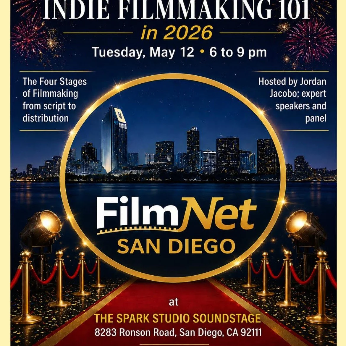 Next Tuesday. Indie Filmmaking 101 in 2026.

Script to distribution. Real filmmakers. Real conversation about where AI fits and where the lines are.

Spark Studio Soundstage, San Diego. $10 at the door.

Link in bio or search FilmNet on Meetup.

#fil