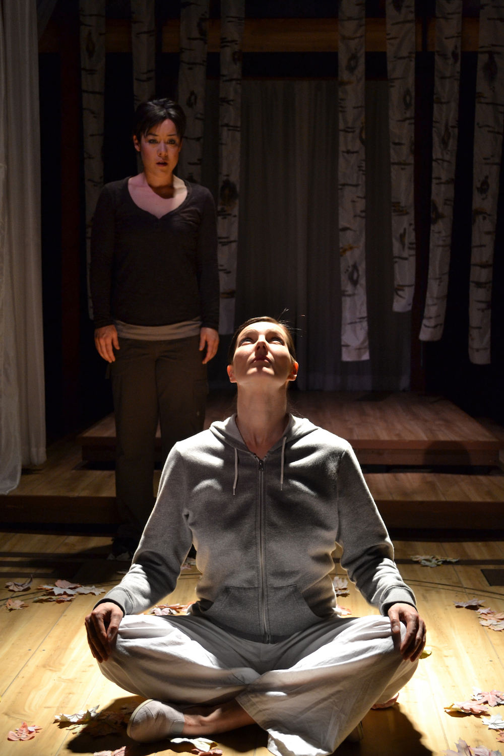 Anna Ishida (Raina), Annemaria Rajala (Sid). Ashby Stage. Photo: Mike Padua.
