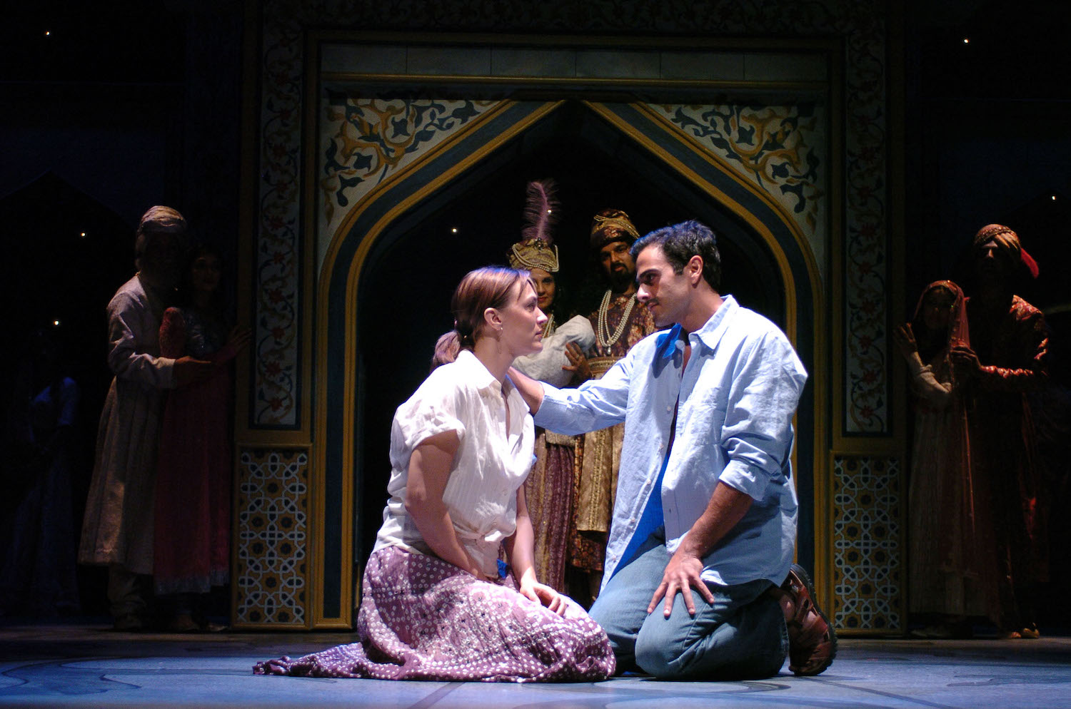  Lesley Fera (Rachel), Samir Younis (Abhi). TheatreWorks. Photo: David Allen. 