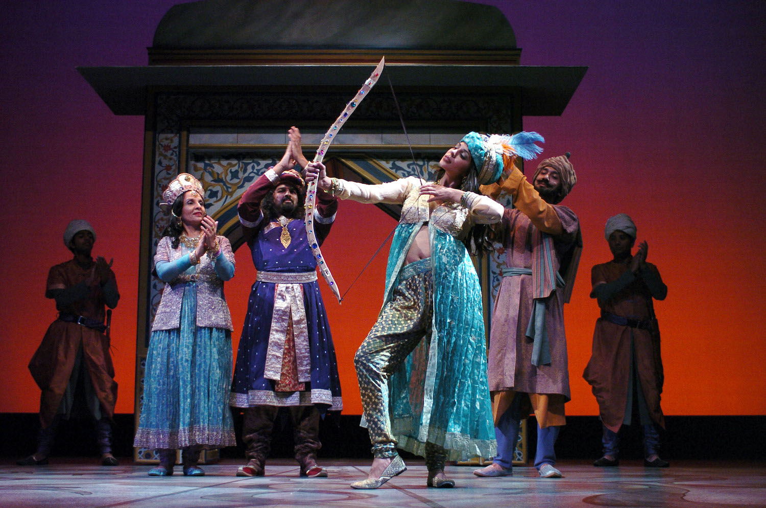  Back: Rashmi Rustagi, Janak Ramachandran, Indrajit Sarkar. Front: Kavita Matani. TheatreWorks. Photo: David Allen. 