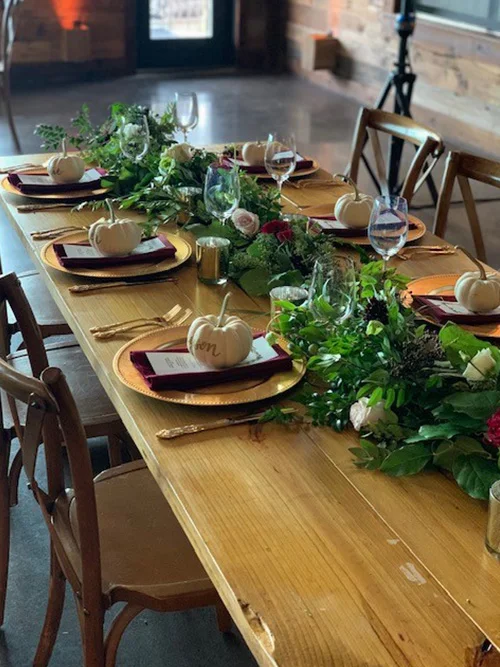 autumnal head table