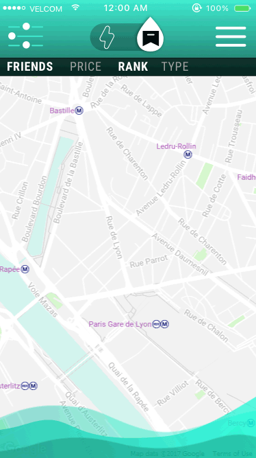 Bookmark mode - Map build. Emphasizing the