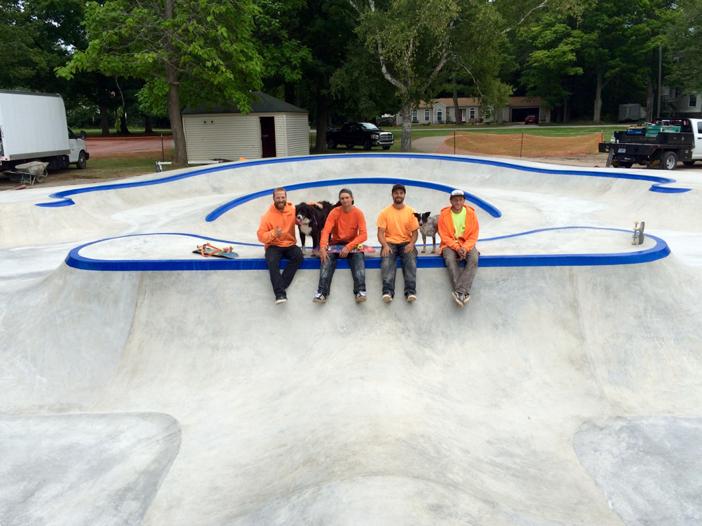 Frankfort Skatepark crew from left: