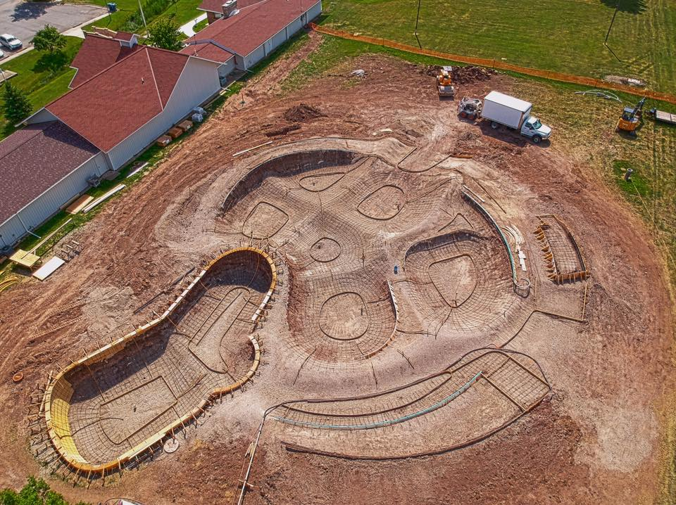 Whole park overview pre-concrete. Yep, we got a drone.