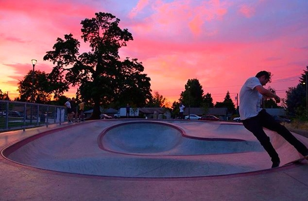 Alberta Skate Spot at sunset