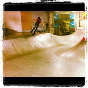 Hudson Poston Backside 5-0 at Ladies Skate Night