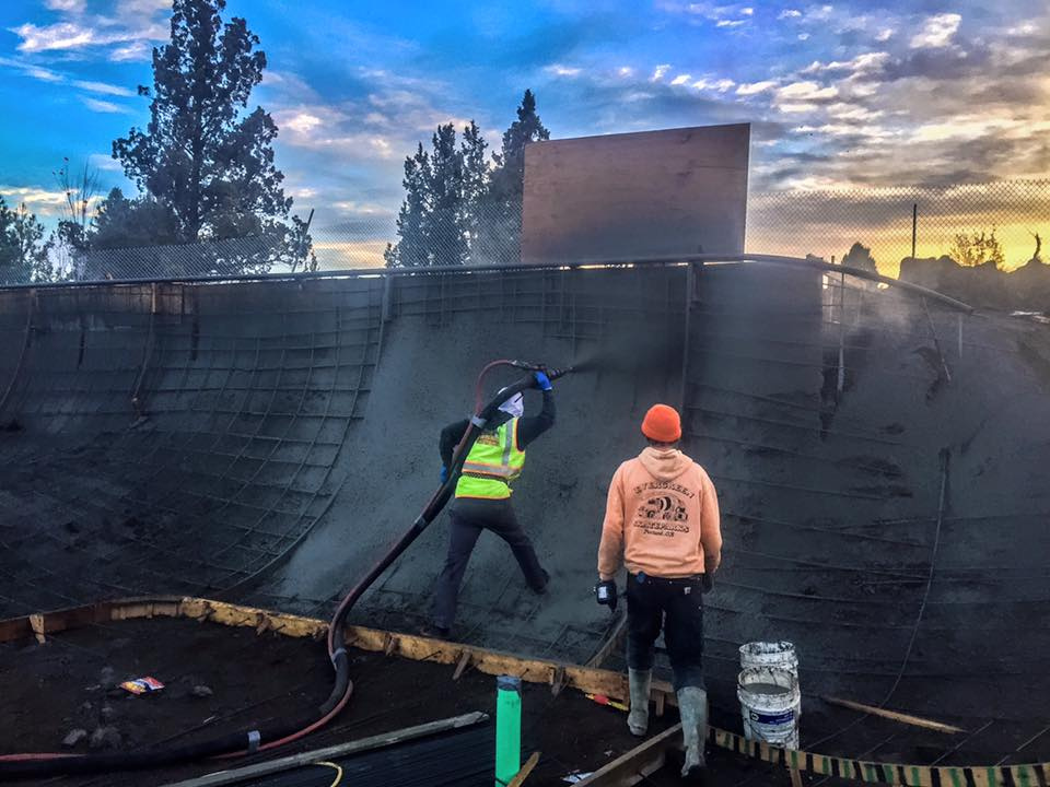 Shotcrete at Rockridge Skatepark