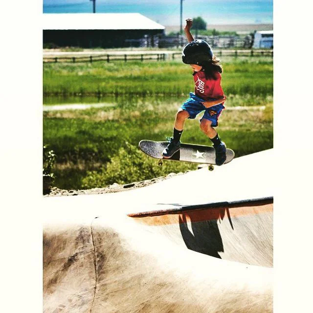 Local Blackfoot skater Shaylee catching some air at the Thunder Park