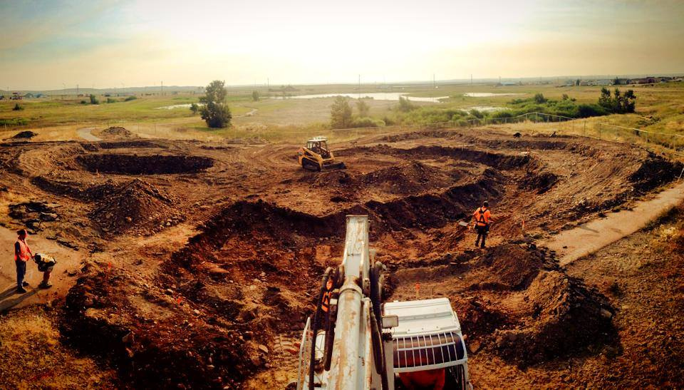 Thunder Skatepark construction site in Browning, Montana