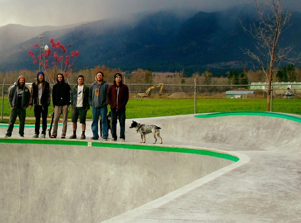 Stevensville, Montana skatepark crew