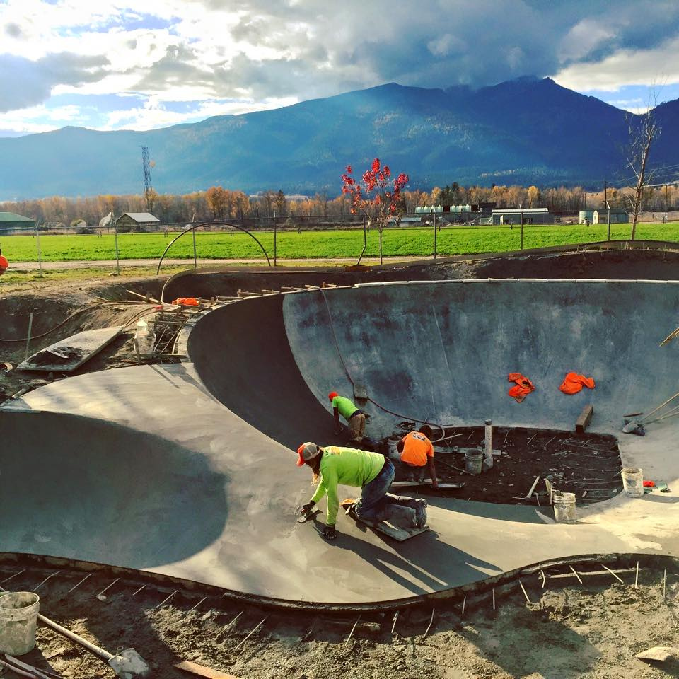 Stevensville, Montana Skatepark construction