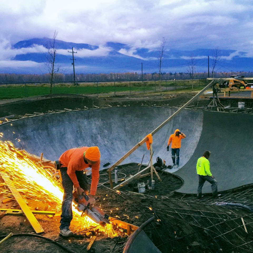 Stevensville, Montana Skatepark construction