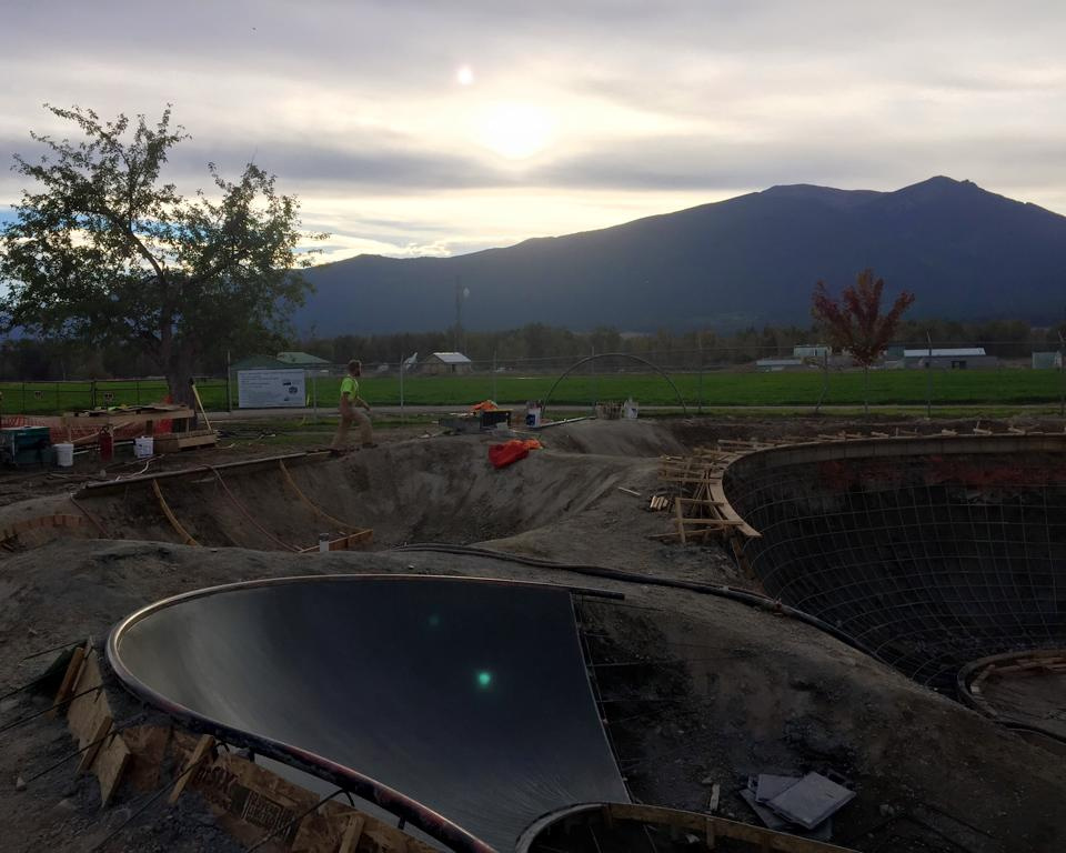 Stevensville, Montana Skatepark construction