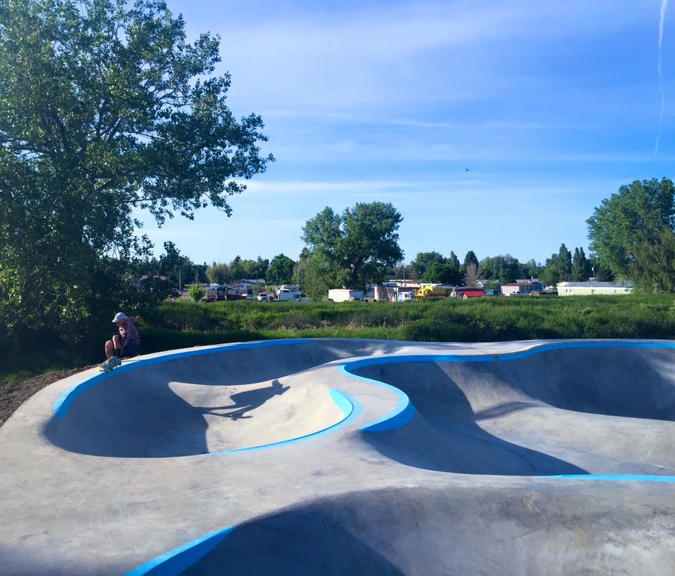 Crew member Keith Powers rips the Malta, Montana skatepark