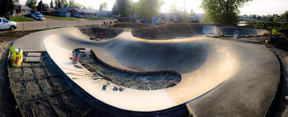 Malta, Montana Skatepark construction