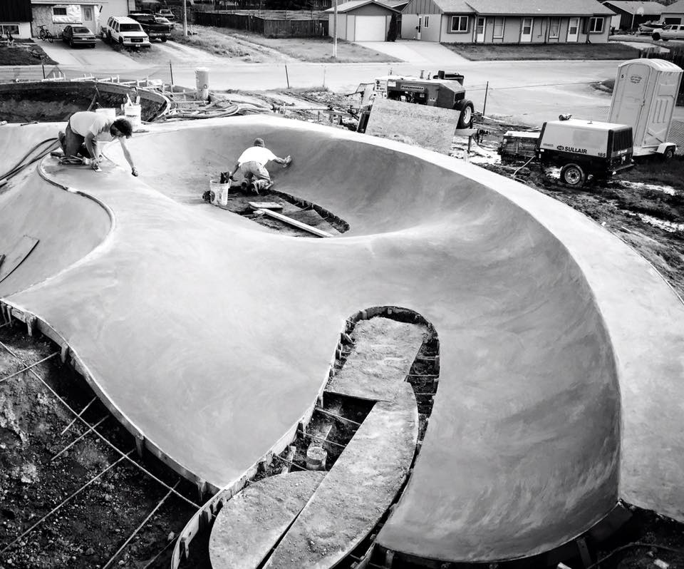 Malta, Montana Skatepark construction