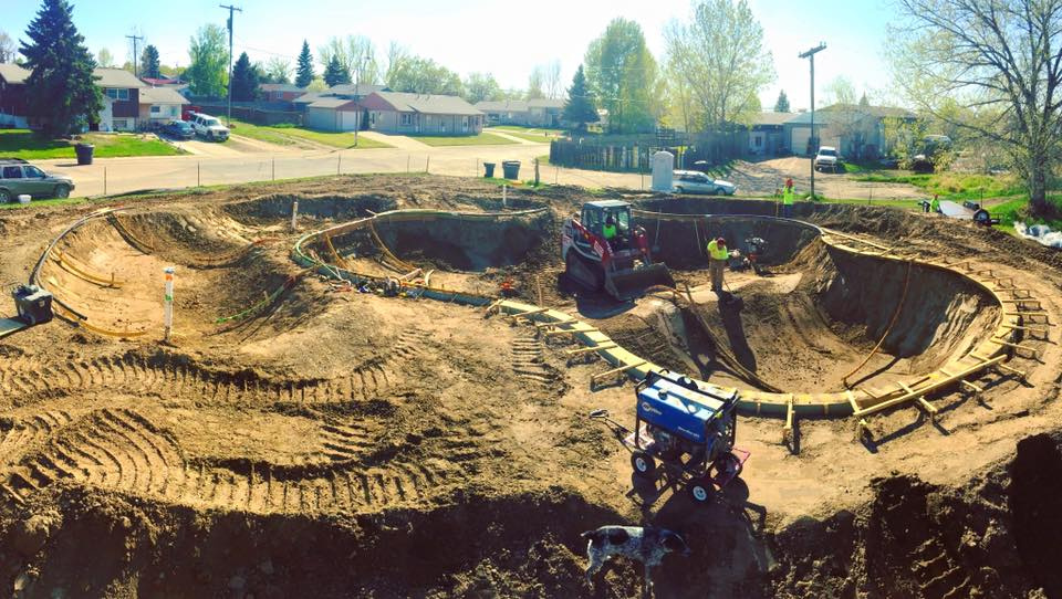 Malta, Montana Skatepark construction