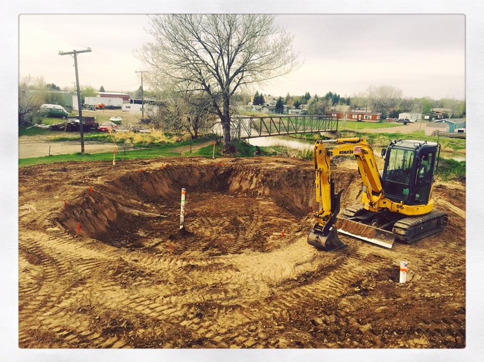 Malta, Montana Skatepark construction