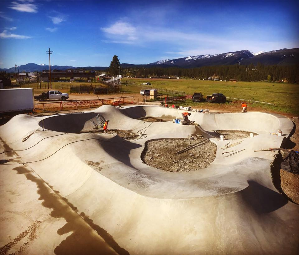 Darby, Montana Skatepark construction