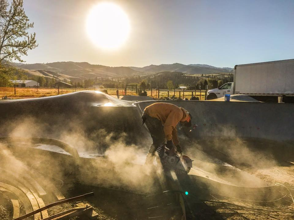 Darby, Montana Skatepark construction