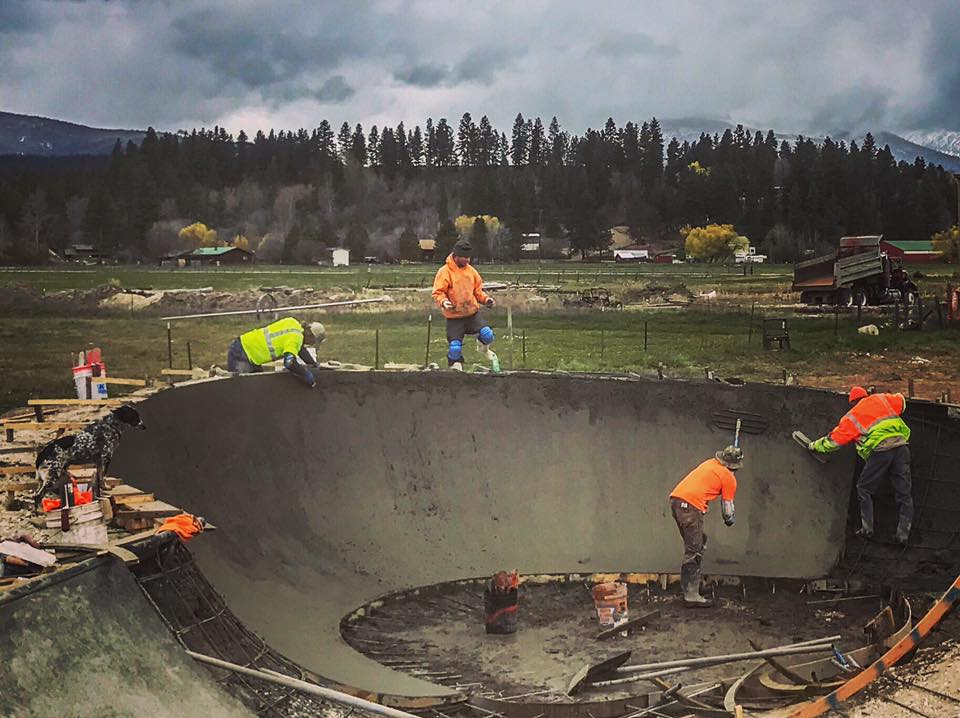 Darby, Montana Skatepark construction