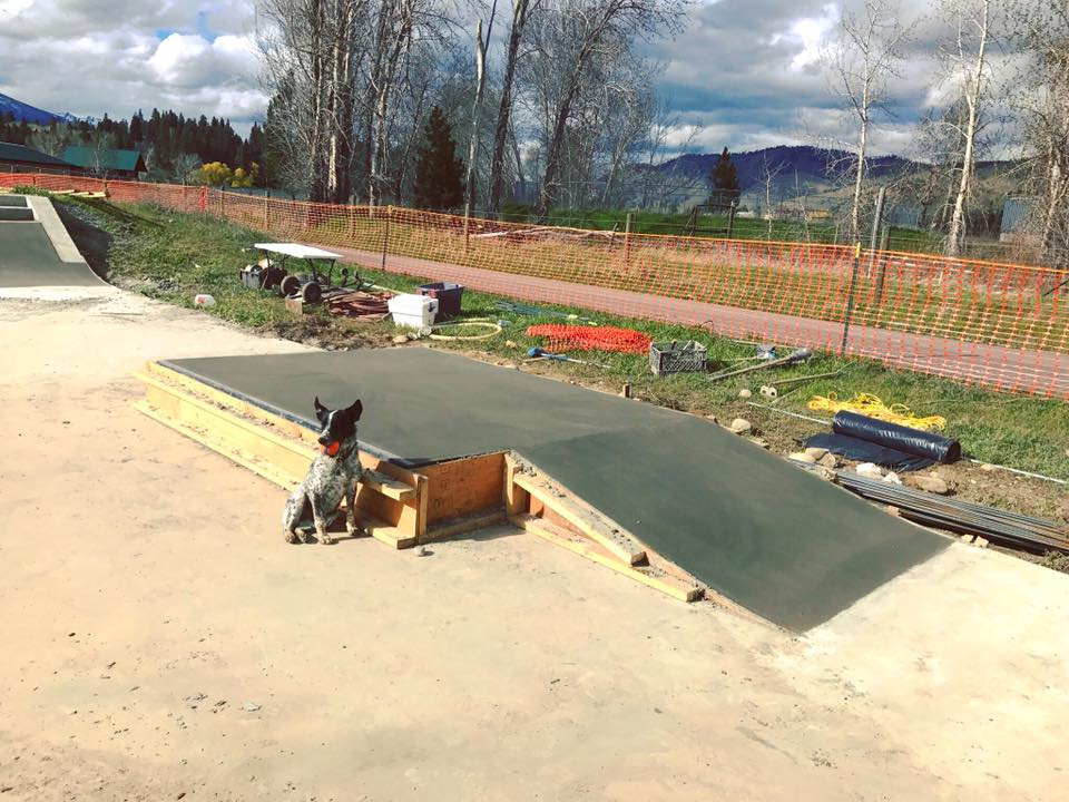 Ledge feature on the old skatepark