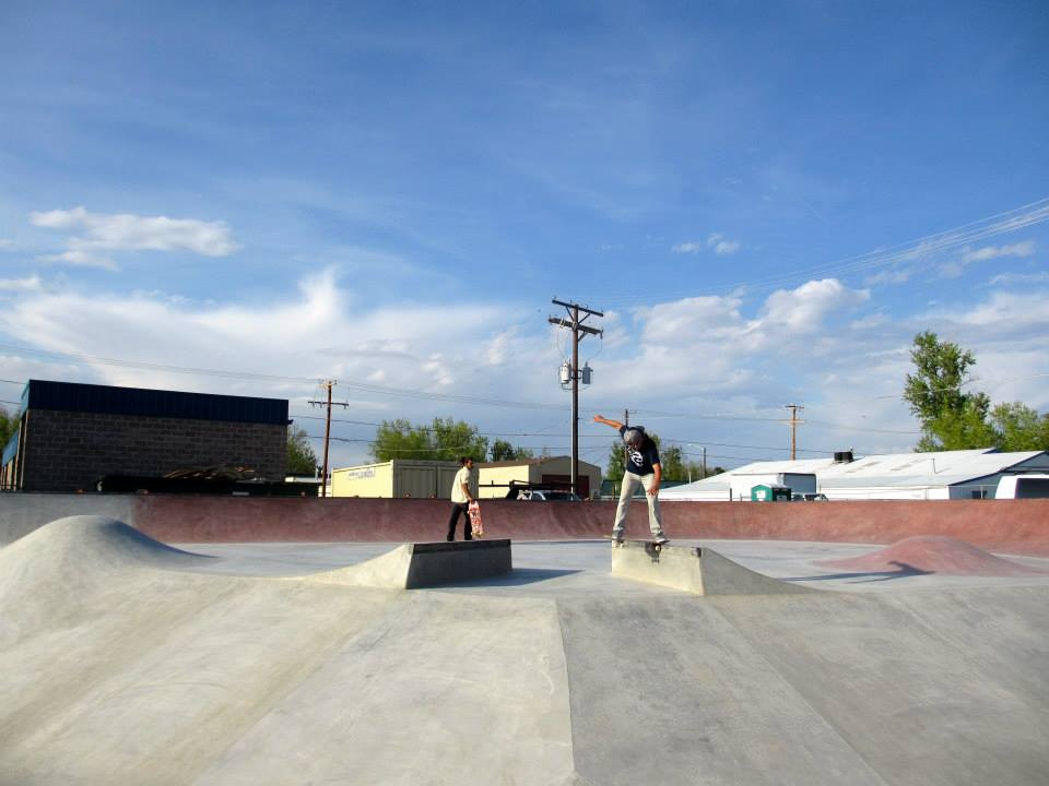 Jesse Clayton backtail at the Milliken, Colorado Skatepark