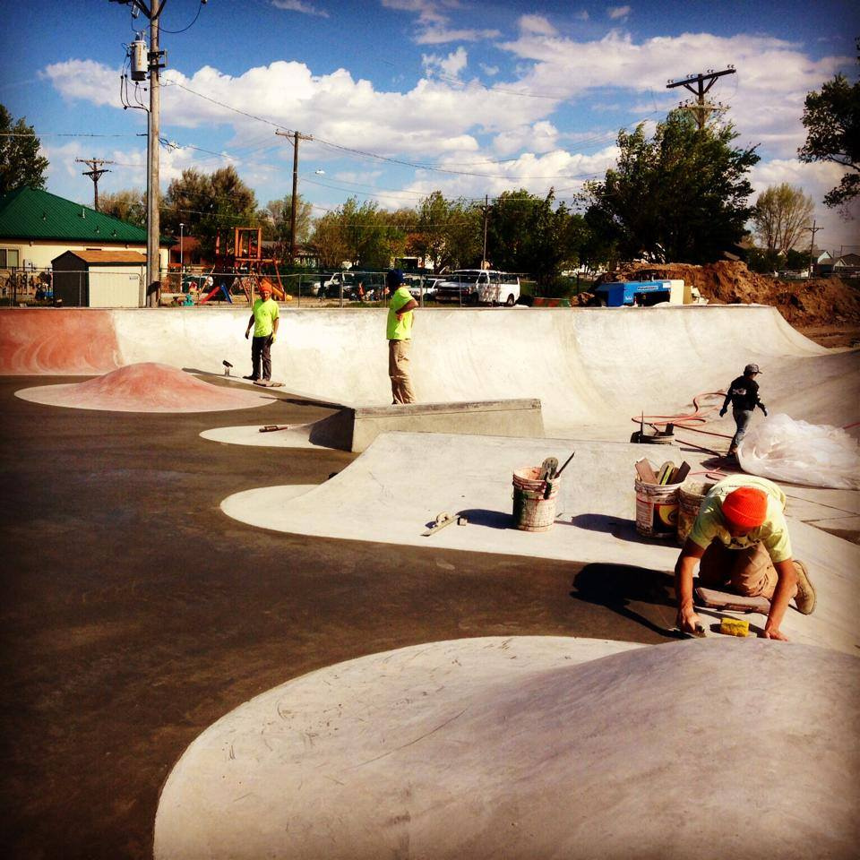 Milliken, Colorado Skatepark flat pour