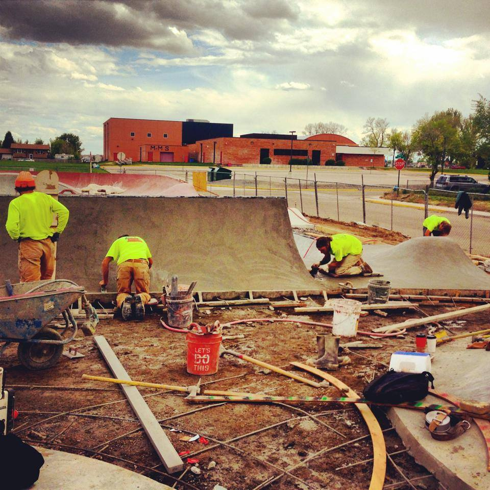 Milliken, Colorado Skatepark construction 