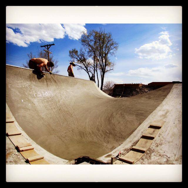 Richie Conklin & Jesse Clayton smooth it out at the Milliken, Colorado Skatepark
