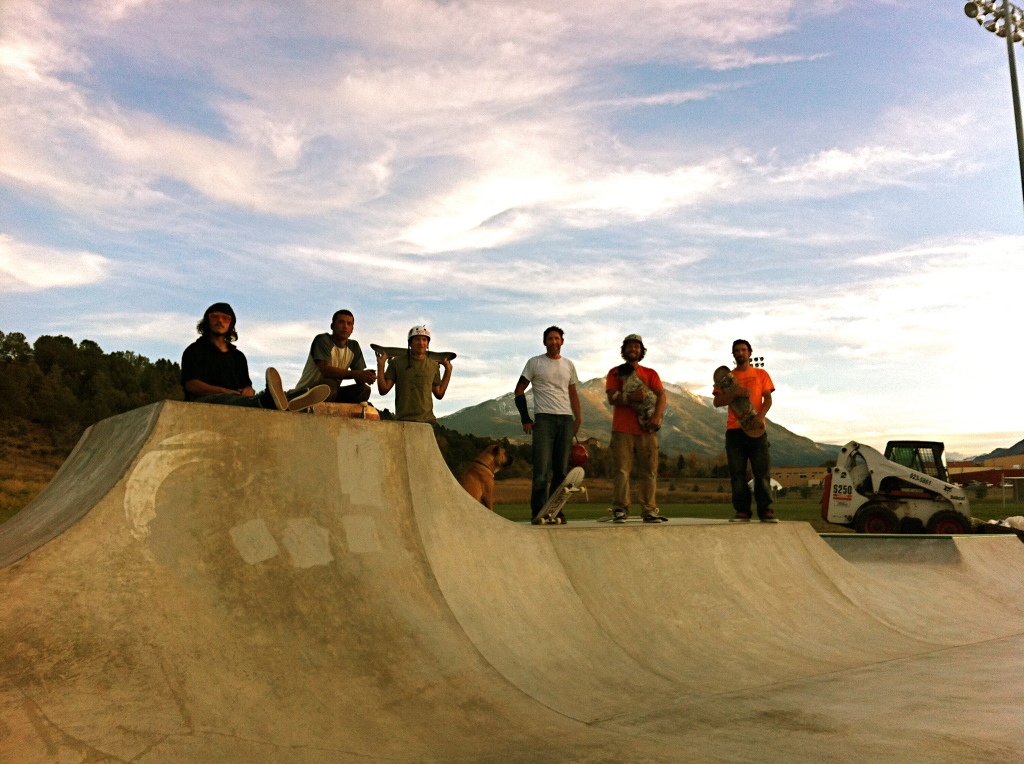 The crew along with skatepark advocates Josh & Chris