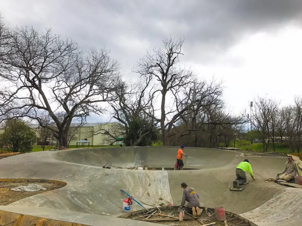Johnson City, Texas Skatepark construction