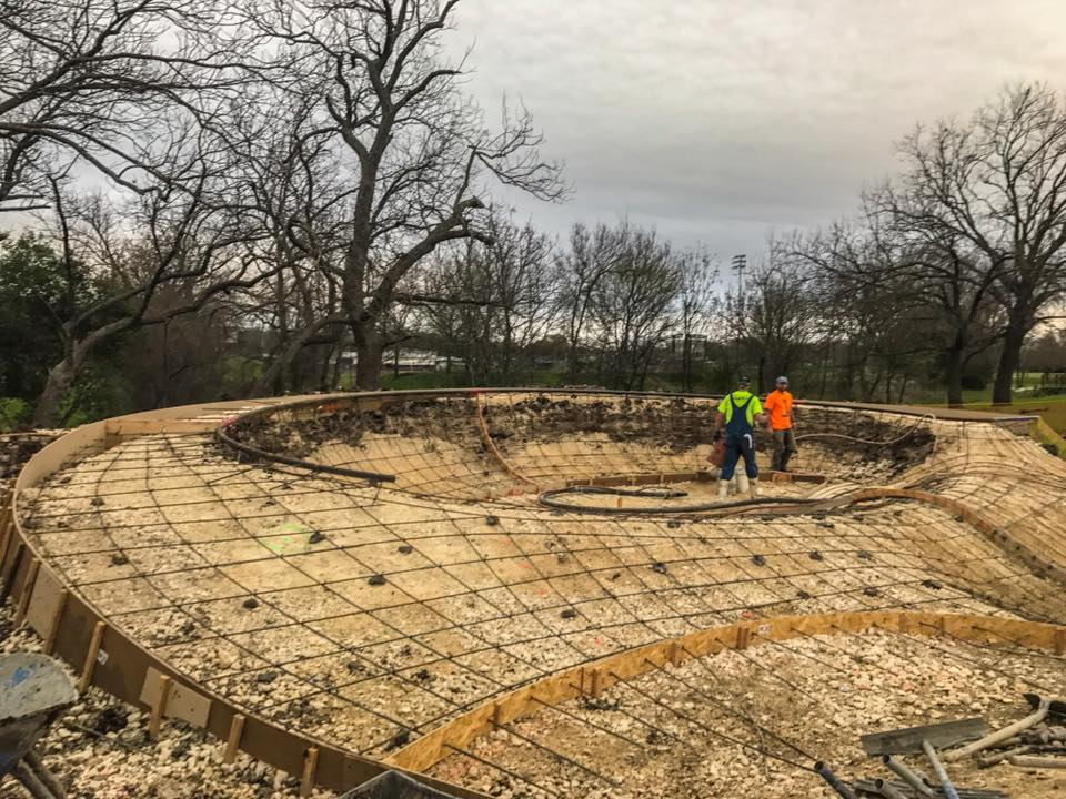 Johnson City, Texas Skatepark construction