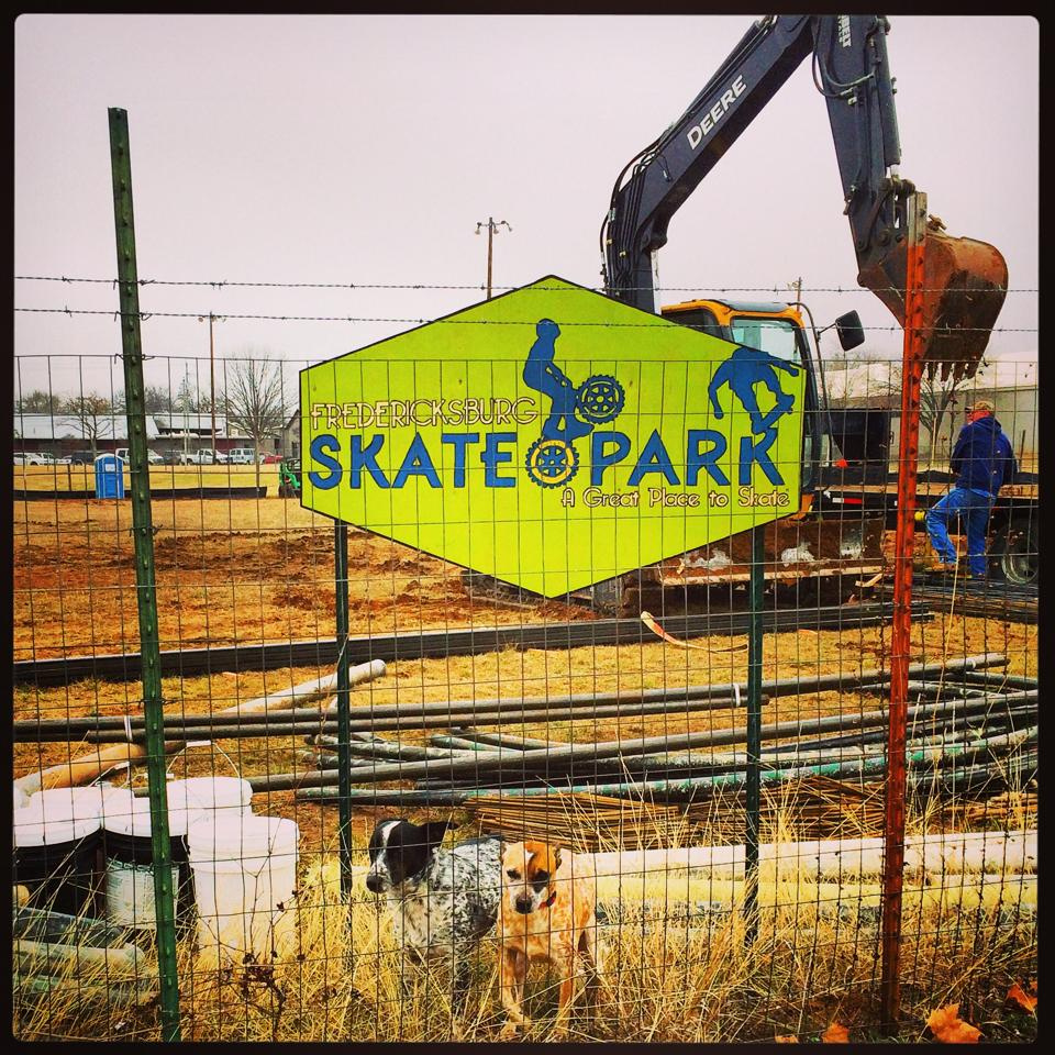 Fredericksburg, Texas skatepark is underway!