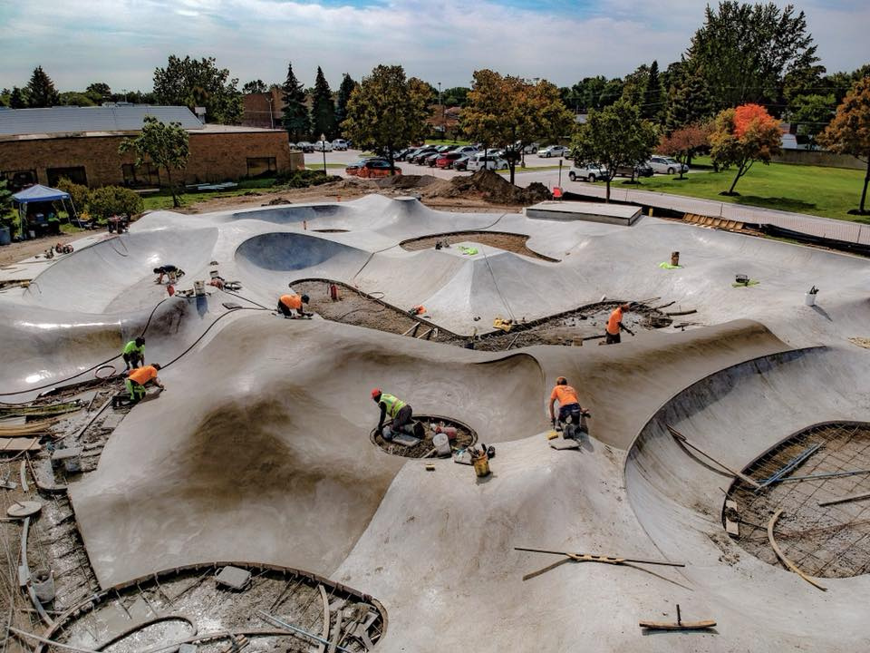 Sterling Heights, Michigan Skatepark construction