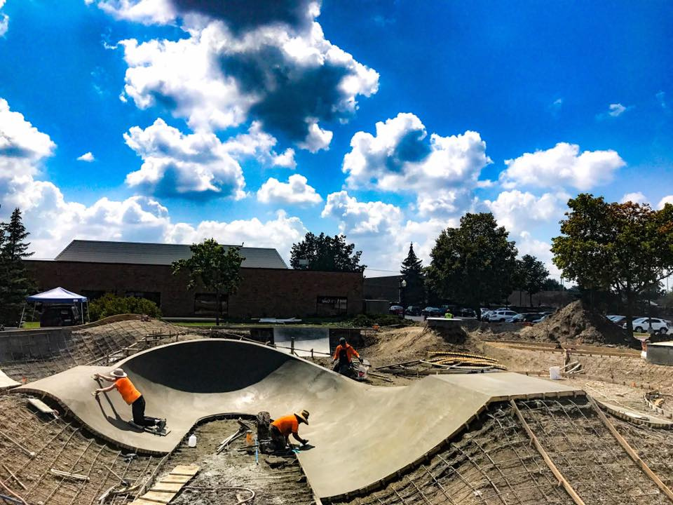 Sterling Heights, Michigan Skatepark construction