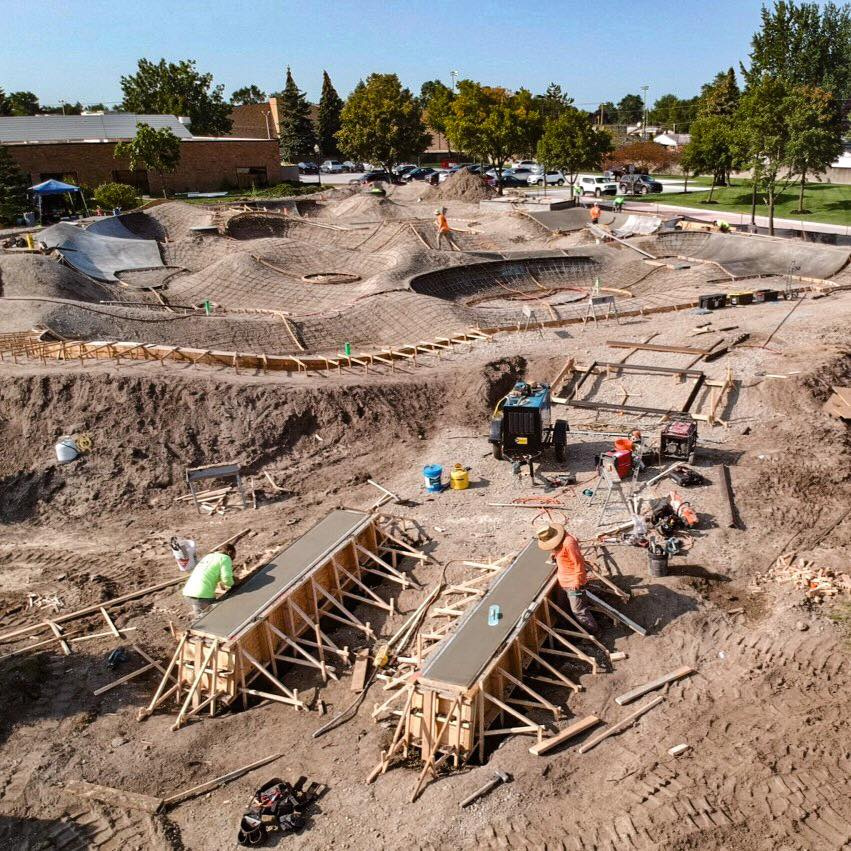 Sterling Heights, Michigan Skatepark construction