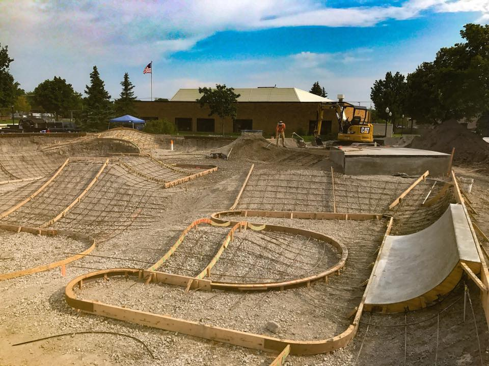 Sterling Heights, Michigan skatepark construction