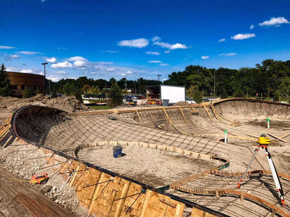 Sterling Heights, Michigan skatepark construction