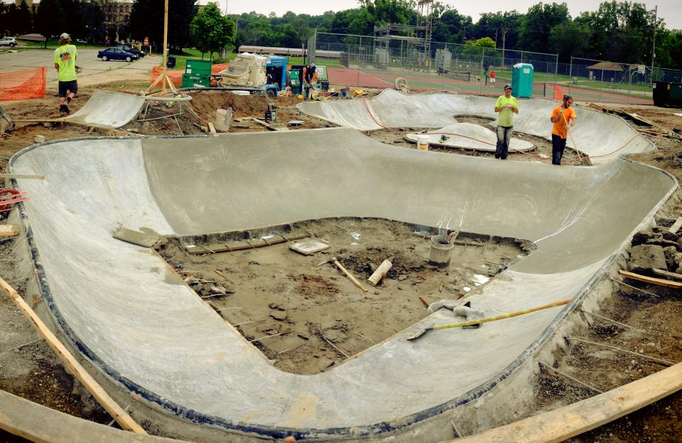 Belding, Michigan Skatepark construction
