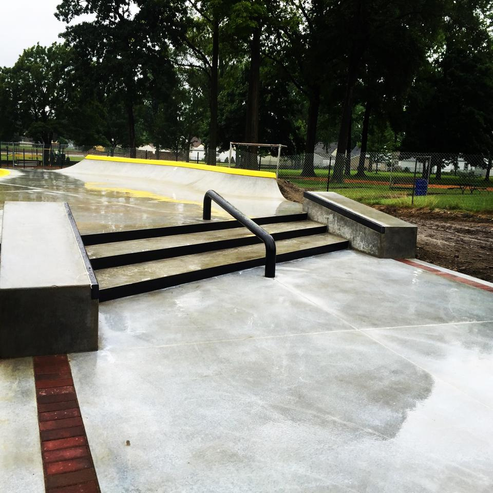 'Real Street' entrance at the Clawson, Michigan Skatepark