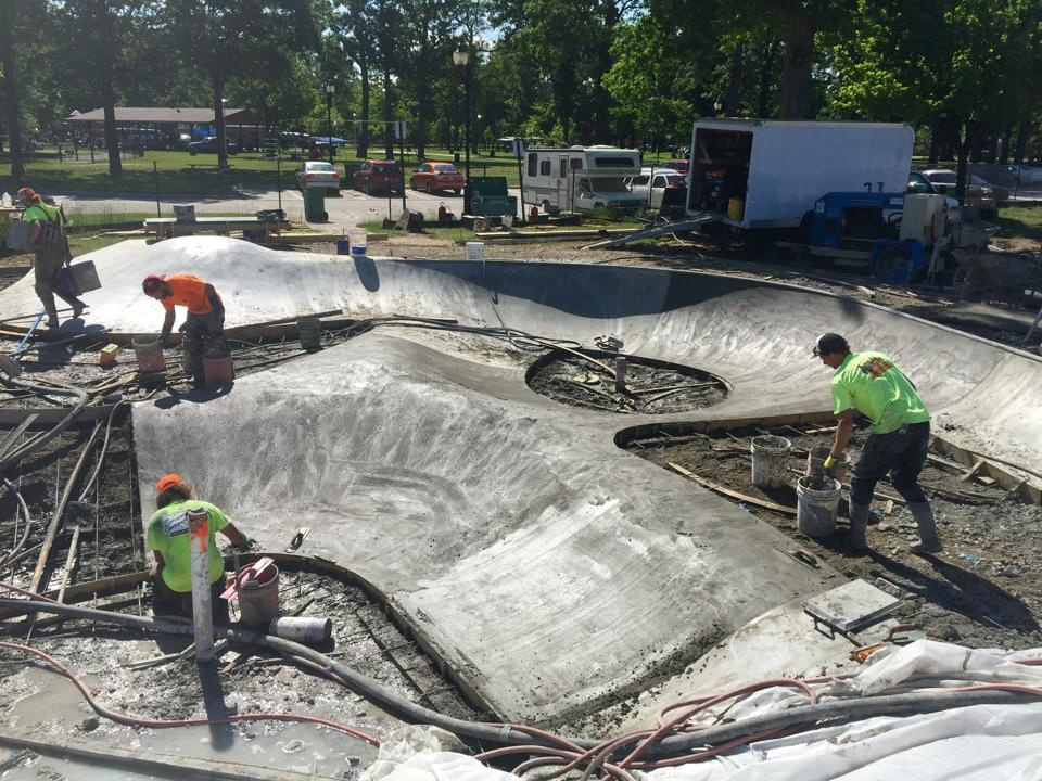 Technical pours at the Clawson, Michigan Skatepark